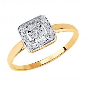 Золотое кольцо Diamant с бриллиантом 51-210-00306-1 фото