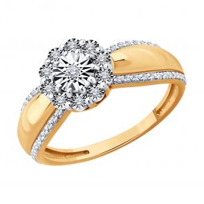 Золотое кольцо Diamant с бриллиантом 51-210-00416-1 фото