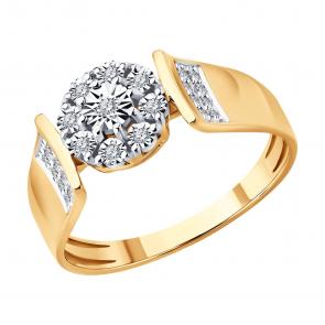 Золотое кольцо Diamant с бриллиантом 51-210-00418-1 фото