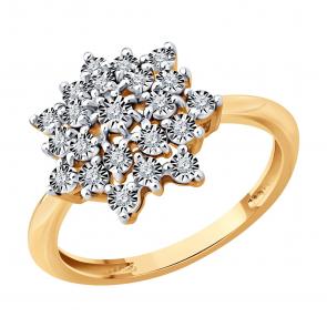 Золотое кольцо SOKOLOV с бриллиантом 51-210-00422-1 фото