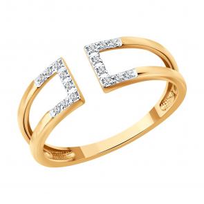 Золотое кольцо Diamant с бриллиантом 51-210-00450-1 фото