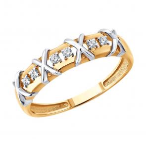 Золотое кольцо Diamant с бриллиантом 51-210-00478-1 фото