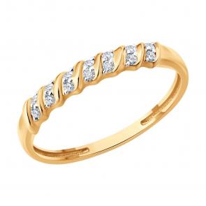 Золотое кольцо Diamant с бриллиантом 51-210-00481-1 фото