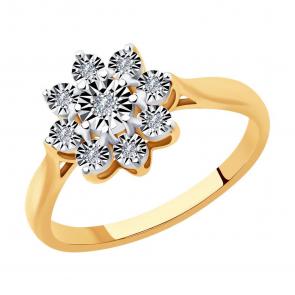 Золотое кольцо Diamant с бриллиантом 51-210-00812-1 фото