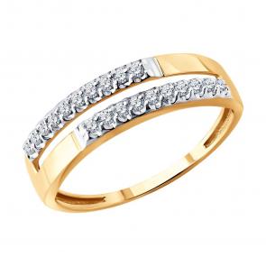 Золотое кольцо Diamant с бриллиантом 51-210-01011-1 фото