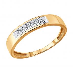 Золотое кольцо Diamant с бриллиантом 51-210-01048-1 фото