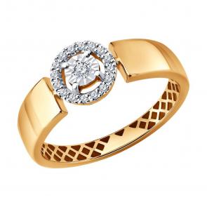 Золотое кольцо SOKOLOV с бриллиантом 51-210-01271-1 фото