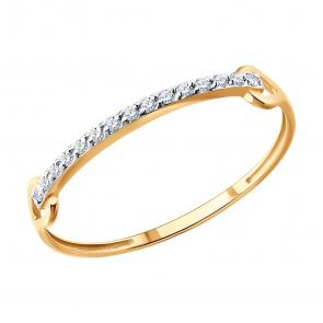 Золотое кольцо Diamant с бриллиантом 51-210-01386-1 фото