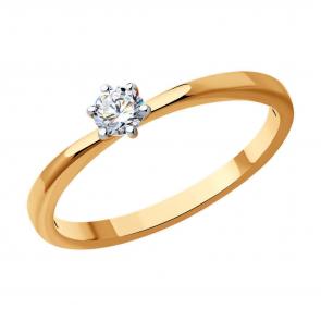 Золотое кольцо Diamant с бриллиантом 51-210-01780-1 фото