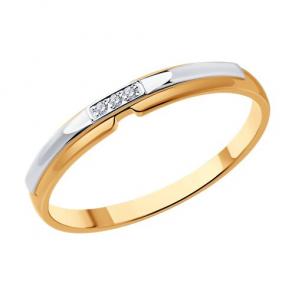 Золотое кольцо Diamant с бриллиантом 51-210-01831-1 фото