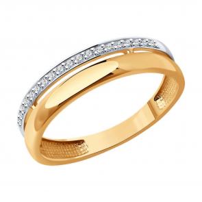 Золотое кольцо Diamant с бриллиантом 51-210-01874-1 фото
