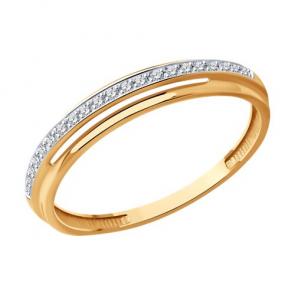 Золотое кольцо Diamant с бриллиантом 51-210-01897-1 фото