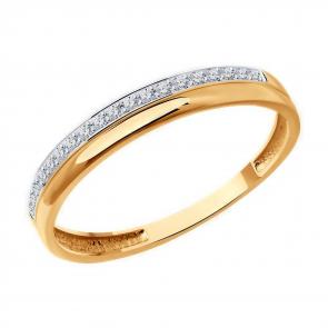Золотое кольцо Diamant с бриллиантом 51-210-01909-1 фото