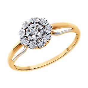 Золотое кольцо Diamant с бриллиантом 51-210-02040-1 фото