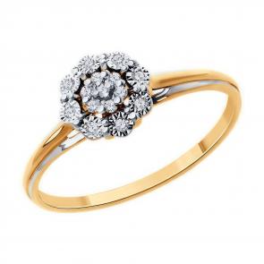 Золотое кольцо Diamant с бриллиантом 51-210-02059-1 фото