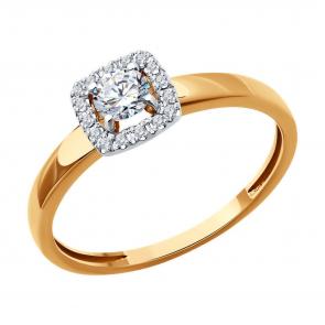 Золотое кольцо Diamant с бриллиантом 51-210-02466-1 фото