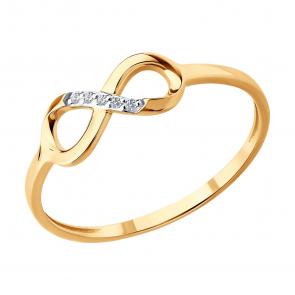 Золотое кольцо Diamant с бриллиантом 51-210-02870-1 фото