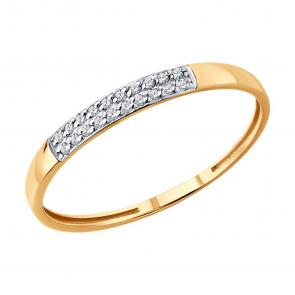 Золотое кольцо Diamant с бриллиантом 51-210-02887-1 фото