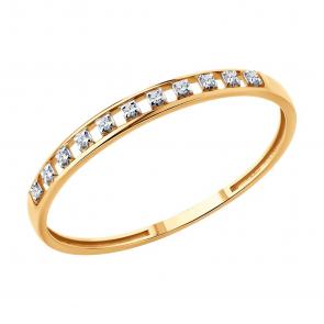 Золотое кольцо Diamant с бриллиантом 51-210-02903-1 фото