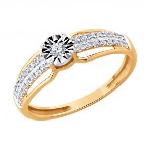 Золотое кольцо Diamant с бриллиантом 51-210-02927-1 фото