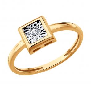 Золотое кольцо Diamant с бриллиантом 51-210-02964-1 фото