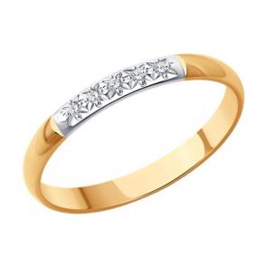Золотое кольцо Diamant с бриллиантом 51-211-02131-1 фото
