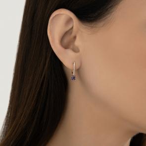 Золотые серьги SOKOLOV с бриллиантом и александритом 51-220-02961-1 фото