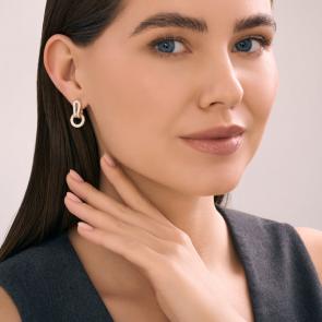 Золотые серьги SOKOLOV с бриллиантом 51-221-02969-1 фото