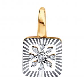 Золотая подвеска Diamant с бриллиантом 51-230-01281-1 фото