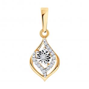 Золотая подвеска Diamant с бриллиантом 51-230-01383-1 фото