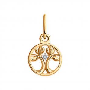 Золотая подвеска Diamant с бриллиантом 51-230-01659-1 фото