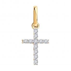 Золотая подвеска Diamant с бриллиантом 51-230-02047-1 фото