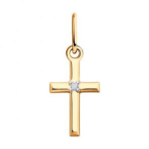 Золотая подвеска Diamant с бриллиантом 51-230-02126-1 фото