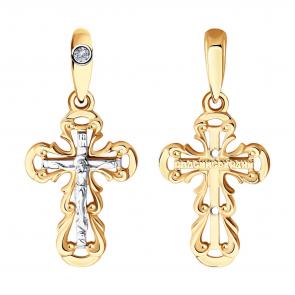 Золотая подвеска Diamant с бриллиантом 51-231-01047-1 фото