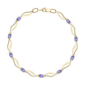 Золотой браслет Diamant с танзанитом 51-250-03016-1 фото