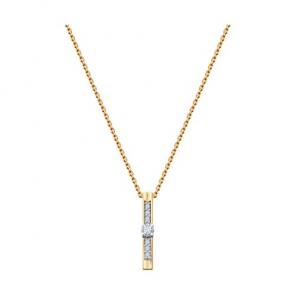 Золотое колье Diamant с бриллиантом 51-270-01988-1 фото