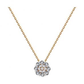Золотое колье Diamant с бриллиантом 51-270-02059-1 фото