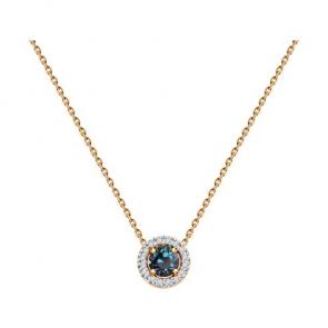 Золотое колье Diamant с гидротермальным александритом и бриллиантом 51-270-02344-1 фото