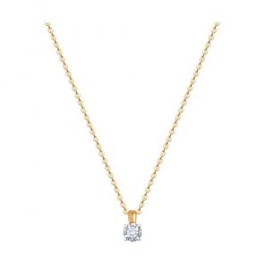 Золотое колье Diamant с рубином и бриллиантом выращенным 51-270-02479-1 фото
