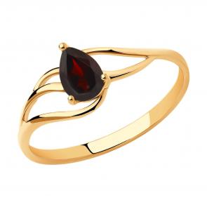 Золотое кольцо Diamant с гранатом 51-310-00973-2 фото