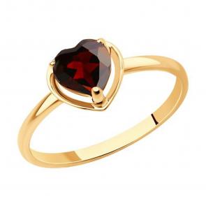 Золотое кольцо Diamant с гранатом 51-310-01323-1 фото