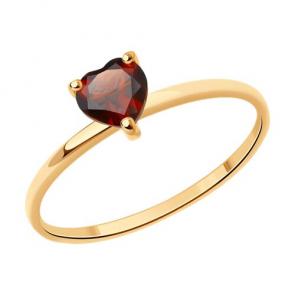 Золотое кольцо Diamant с гранатом 51-310-01741-2 фото