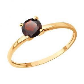 Золотое кольцо Diamant с гранатом 51-310-01747-2 фото
