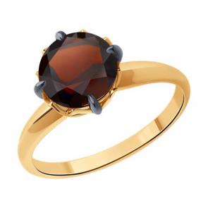 Золотое кольцо Diamant с гранатом 51-310-01763-3 фото