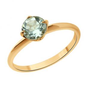 Золотое кольцо Diamant с празиолитом 51-310-01764-3 фото