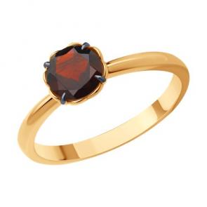 Золотое кольцо Diamant с гранатом 51-310-01766-3 фото