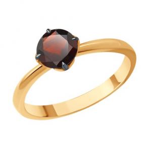 Золотое кольцо Diamant с гранатом 51-310-01767-2 фото