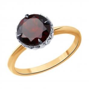 Золотое кольцо Diamant с гранатом 51-310-01770-2 фото
