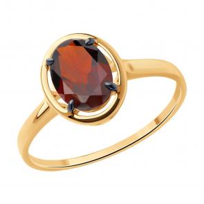 Золотое кольцо Diamant с гранатом 51-310-01927-2 фото