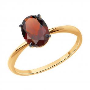 Золотое кольцо Diamant с гранатом 51-310-01929-2 фото